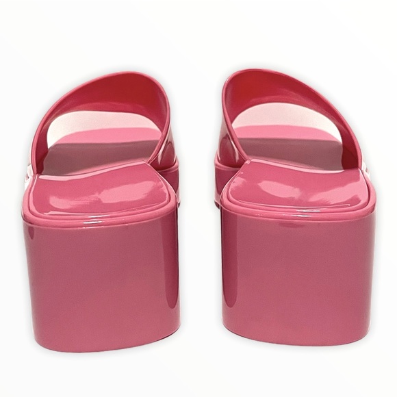Pink Jelly Block Heels - Picture 6 of 13